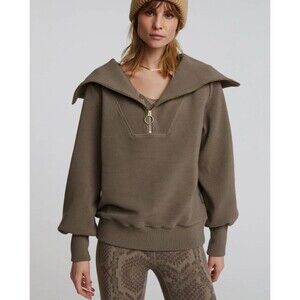 Varley Womens Vine Half Zip Pullover Sweatshirt Sz L Ottoman